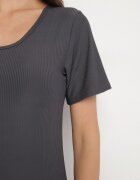 j&x Rochie Gri închis Casual din Bumbac Lumelisse
