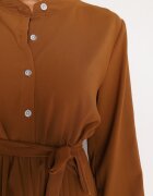 j&x Rochie Maro Evazată Maxi cu tiv plisat și cordon legat Nollira