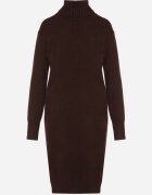j&x Rochie Maro Tricotată din Bumbac cu Croială Dreaptă cu Guler Înalt Tesala