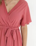 j&x Rochie Maxi roz închisă cu elastic în talie și centură din material Kiriane