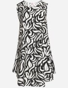 j&x Rochie Neagră Cloș din Viscoză cu Croi Trapezoidal Fără Mâneci Folariela
