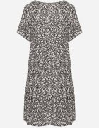 j&x Rochie Neagră cu Bumbac cu Model Floral Lunasenia
