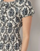 j&x Rochie Neagră cu bumbac și mâneci bufante Revilee