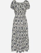 j&x Rochie Neagră cu bumbac și mâneci bufante Revilee