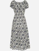 j&x Rochie Neagră cu bumbac și mâneci bufante Revilee