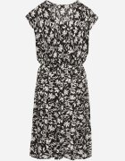 j&x Rochie Neagră cu bumbac și model floral Lumianisse