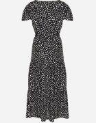 j&x Rochie Neagră cu Bumbac și Model Geometric Lunavella