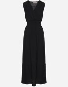 j&x Rochie neagră cu croi cloș fără mâneci cu decolteu petrecut Filoria