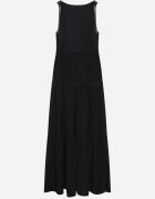 j&x Rochie Neagră cu Vâscoză și Model Croșetat Meviellea