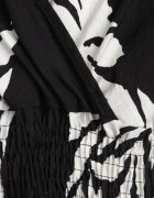 j&x Rochie neagră de viscoză cu croială cloș cu decolteu petrecut Morgassa