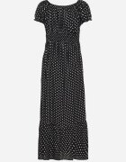 j&x Rochie Neagră din Bumbac cu Buline Ellisla