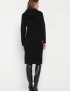 j&x Rochie Neagră Din lână cu glugă cu dungi Tyrwe
