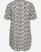 j&x Rochie Neagră din Viscoză cu Croială Dreaptă cu Model Abstract Koririanne