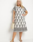 j&x Rochie Neagră din viscoză cu model Boho Ellivra