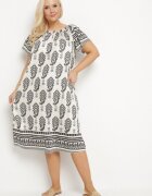 j&x Rochie Neagră din viscoză cu model Boho Ellivra