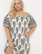 j&x Rochie Neagră din viscoză cu model Boho Ellivra