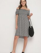 j&x Rochie Neagră din viscoză tip spaniolă florală Lunirella