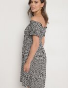 j&x Rochie Neagră din viscoză tip spaniolă florală Lunirella