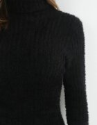 j&x Rochie Neagră Tricotată Din Lână Colno
