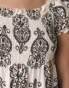 j&x Rochie Neagră Viscoză Spaniolă cu Model Etnic Hywen