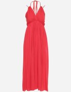 j&x Rochie Roșie Vâscoză Evazată cu Legătură la Gât Frines