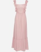 j&x Rochie Roz cu bretele cu volane și elastic în talie cu legătură la spate Tiolla