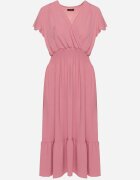 j&x Rochie Roz cu croială evazată cu decolteu petrecut și elastic în talie Reiliana