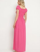 j&x Rochie roz din viscoză stil spaniol cu top drapé Jenanira