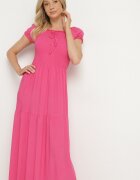 j&x Rochie roz din viscoză stil spaniol cu top drapé Jenanira