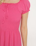 j&x Rochie roz din viscoză stil spaniol cu top drapé Jenanira