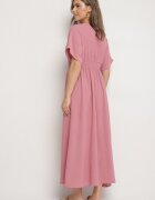 j&x Rochie roz închis cu bumbac și bust în stil liliac Filenia