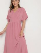j&x Rochie roz închis cu bumbac și bust în stil liliac Filenia