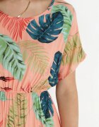 j&x Rochie Roz Maxi din Viscoză cu Imprimeu Floral Jannatta