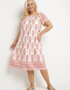 j&x Rochie Roz Vâscoză cu Model Boho Ellivra