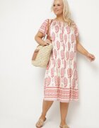 j&x Rochie Roz Vâscoză cu Model Boho Ellivra