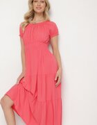 j&x Rochie Roză cu Croială Cloș și Decolteu Tip Barca Miranea