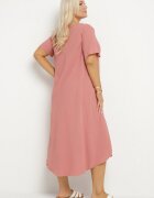 j&x Rochie Roză Evazată din Bumbac Elzedia