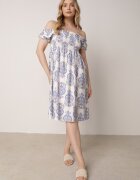 j&x Rochie spaniolă albastră din viscoză cu imprimeu etnic Hywen