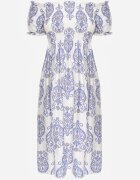 j&x Rochie spaniolă albastră din viscoză cu imprimeu etnic Hywen