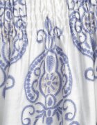 j&x Rochie spaniolă albastră din viscoză cu imprimeu etnic Hywen