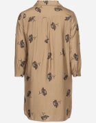 j&x Rochie tip cămașă Bej închisă cu Nasturi și Mâneci Reglabile Xatella