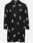 j&x Rochie tip cămașă Neagră cu nasturi și mâneci reglabile Xatella