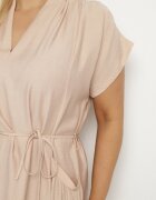 j&x Rochie tip cutie Bej din viscoză cu o curea subțire și buzunare Lumivorae