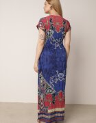 j&x Rochie Tip Plic Albastră cu Model Etnic Matanira