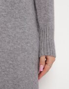 j&x Rochie tricotată din lână Gri Midi cu guler înalt Doulcetta