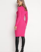 j&x Rochie tricotată Fucsia mulată cu curea Brevna