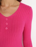 j&x Rochie tricotată Fucsia mulată cu curea Brevna