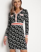 j&x Rochie tricotată Negru-Albă Mini Paixdas