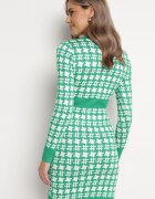 j&x Rochie tricotată Verde cu nasturi Bileldeme