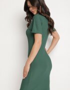 j&x Rochie Verde Casual din Bumbac Lumelisse